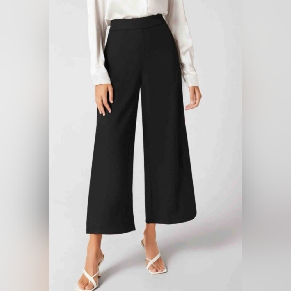 Adrianna Papell Elegant Black Wide-Leg Pants